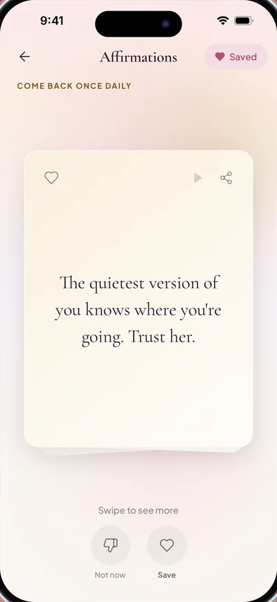 Kaizen affirmation card